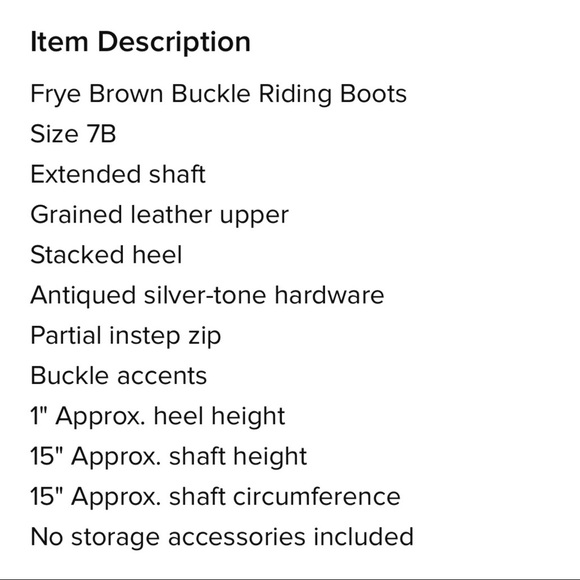 FRYE BUCKLE EQUESTRIAN BROWN RIDING BOOT - Picture 6 of 6